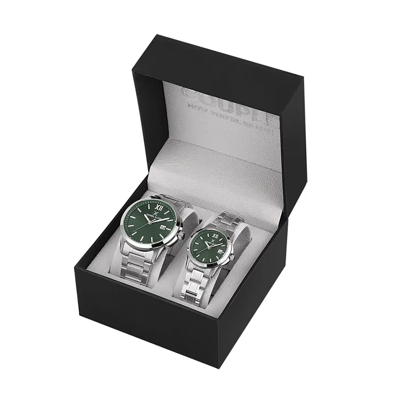 Daniel Klein Blue Dial Silver-tone Couple Set- DK.1.13839-3​